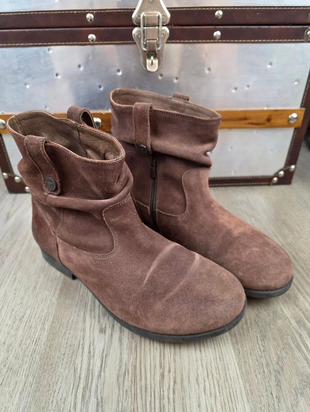 Birkenstock Sarina Suede Leather Ankle Boots Size 9